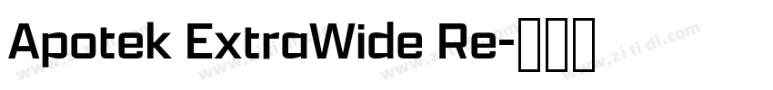 Apotek ExtraWide Re字体转换